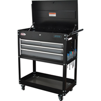 Chariot utilitaire, 4 tiroirs, 18" lo x 33" la x 39" h, Noir St. Lawrence Industrial & Safety Supply