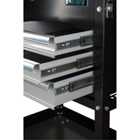 Chariot utilitaire, 4 tiroirs, 18" lo x 33" la x 39" h, Noir St. Lawrence Industrial & Safety Supply