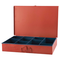 Compartment Box With 12 Adjustable Compartments, 12" D x 18" W x 3" H, Red St. Lawrence Industrial & Safety Supply