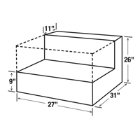 R&eacute;servoir de transfert pour carburant en acier, Acier, Capacit&eacute; 48 gal., Blanc St. Lawrence Industrial & Safety Supply