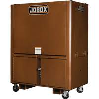 Coffre de chantier et surface de travail sur le terrain, 33" la x 63" p x 80" h, Acier, Rouge St. Lawrence Industrial & Safety Supply