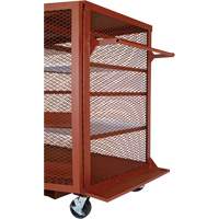 Armoire mobile en treillis, Acier, 37 pi³, Rouge St. Lawrence Industrial & Safety Supply