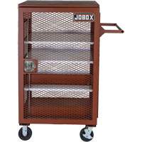 Armoire mobile en treillis, Acier, 22 pi³, Rouge St. Lawrence Industrial & Safety Supply