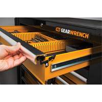 Powered Tool Cart, 11 Drawers, 42-1/2" W x 24-7/16" D x 41" H, Black/Orange St. Lawrence Industrial & Safety Supply