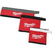 Multi-Size Zipper Pouches - Set of 3, Canvas, 3 Pockets, Black/Red St. Lawrence Industrial & Safety Supply