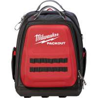 Packout Backpack, 15-3/4" L x 11-4/5" W, Black/Red, Ballistic St. Lawrence Industrial & Safety Supply