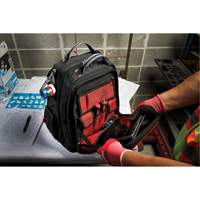 Packout Backpack, 15-3/4" L x 11-4/5" W, Black/Red, Ballistic St. Lawrence Industrial & Safety Supply