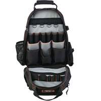 Arsenal&reg; 5843 Tool Backpack, 13-1/2" L x 8-1/2" W, Black, Polyester St. Lawrence Industrial & Safety Supply
