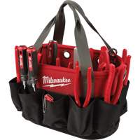Utility Oval Bag, Ballistic Nylon, 24 Pockets, Black/Red St. Lawrence Industrial & Safety Supply