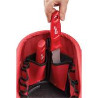 Utility Oval Bag, Ballistic Nylon, 24 Pockets, Black/Red St. Lawrence Industrial & Safety Supply