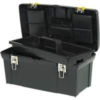 2000 Series Tool Box with Tray, 24" W x 11-1/4" D x 11" H, Black/Yellow St. Lawrence Industrial & Safety Supply