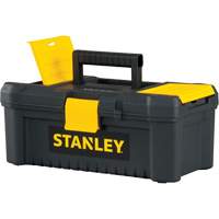 Essential&reg; Tool Box with Tray, 12-1/2" W x 7-3/8" D x 5-1/8" H, Black/Yellow St. Lawrence Industrial & Safety Supply