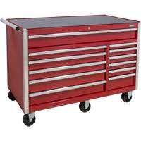 Chariot &agrave; outils industriel, 12 tiroirs, 56" la x 24-1/2" p x 38-1/8" h, Rouge St. Lawrence Industrial & Safety Supply