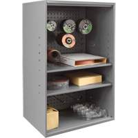 Armoire d'entreposage de produits abrasifs avec panneau perfor&eacute;, Acier, 19-7/8" x 14-1/4" x 32-3/4", Gris St. Lawrence Industrial & Safety Supply