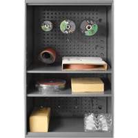 Armoire d'entreposage de produits abrasifs avec panneau perfor&eacute;, Acier, 19-7/8" x 14-1/4" x 32-3/4", Gris St. Lawrence Industrial & Safety Supply