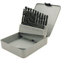 Coffret de forets en oxyde noir JET-KUT, 29 morceaux, Acier rapide St. Lawrence Industrial & Safety Supply