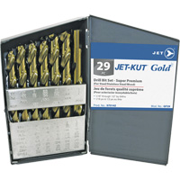 Jeu de forets de premi&egrave;re qualit&eacute; JET-KUT GOLD, 29 morceaux, Acier alli&eacute; St. Lawrence Industrial & Safety Supply