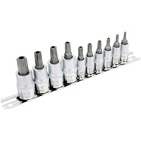 Jeu de douilles antiviol TORX 1/4" & 3/8" SS1438-10TB 10 mcx St. Lawrence Industrial & Safety Supply
