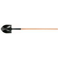 Round Point Shovel, Tempered Steel Blade, Hardwood, Straight Handle St. Lawrence Industrial & Safety Supply
