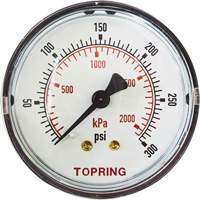 Replacement Pressure Gauge, 2" , 0 - 175 psi, Back Mount, Analogue St. Lawrence Industrial & Safety Supply