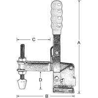 Brides de fixation verticales, Force de serrage 200 lb, Vertical St. Lawrence Industrial & Safety Supply