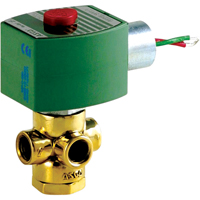 &eacute;lectrovannes universelles 3 voies &agrave; action directe, Tuyau de 1/4", 100 psi St. Lawrence Industrial & Safety Supply