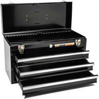 Portable Tool Box, 20" W, 3 Drawers, Black St. Lawrence Industrial & Safety Supply