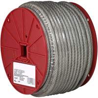 Wire Cable, 250' (76.2 m) x 1/8", 340 lbs. (0.17 tons), Vinyl Coated St. Lawrence Industrial & Safety Supply