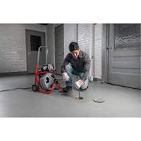 K-400 Autofeed Drum Machine with C-45IW cable, Electric, 1/2" x 75' and 3/8" x 100' St. Lawrence Industrial & Safety Supply