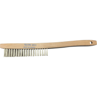 Brosses de nettoyage &agrave; manche recourb&eacute;, Acier inoxydable, 4 x 19 rangs de fils, Longueur 14" St. Lawrence Industrial & Safety Supply