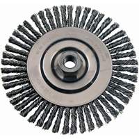 Brosses m&eacute;talliques &agrave; touret, Dia. 4-7/8", Fils 0,02", Arbre 5/8"-11, Acier inoxydable St. Lawrence Industrial & Safety Supply