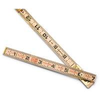 R&egrave;gle de maçon surdimensionn&eacute; Red End, 6' lo, Bois, Graduations de 1/16" St. Lawrence Industrial & Safety Supply