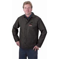 Flame Retardant Jacket, Cotton, 4X-Large, Black St. Lawrence Industrial & Safety Supply
