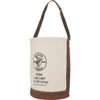 Seau avec fond en cuir, 17" h, Toile, Beige St. Lawrence Industrial & Safety Supply