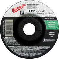 Meule, 4-1/2" x 1/4", Arbre 7/8", Carbure de silicium, Type 27 St. Lawrence Industrial & Safety Supply