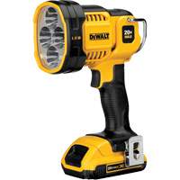 Projecteur &agrave; del pour chantier, DEL, 1000 Lumens, Piles Rechargeable St. Lawrence Industrial & Safety Supply