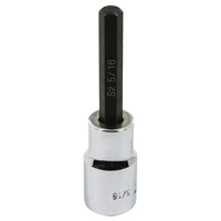 Bit Socket, Hex, 5/16" x 3-1/4" L, 1/2" Square Drive Drive St. Lawrence Industrial & Safety Supply