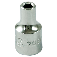 Socket, 4 mm, 1/4" Drive, 6 Points St. Lawrence Industrial & Safety Supply