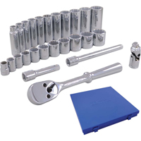 Jeu de douilles m&eacute;triques et accessoires, 26 Mcx, Prise de 3/8", Profond St. Lawrence Industrial & Safety Supply