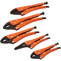 Jeu de pinces droites et recourb&eacute;es &agrave; nez effil&eacute; verrouillables, 5 Morceaux St. Lawrence Industrial & Safety Supply