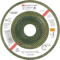 Green Corps Depressed Centre Wheel, 4-1/2" x 1/4", 7/8" Arbor, Ceramic, Type 27 St. Lawrence Industrial & Safety Supply