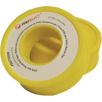 Gas & Oil PTFE Pipe Thread Tape, 12.7 mm (1/2") x 6.6 m (21.67'), Yellow St. Lawrence Industrial & Safety Supply