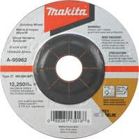 INOX Grinding Wheel, 5" x 1/4", 7/8" Arbor, Aluminum Oxide, Type 27 St. Lawrence Industrial & Safety Supply