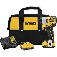 Ensemble de tournevis &agrave; percussion avec moteur sans balai Xtreme, 1/4", 1450 lb-po Couple max., 12 V, Lithium-ion St. Lawrence Industrial & Safety Supply