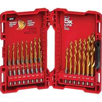 Jeu de forets pour perceuses et cl&eacute;s &agrave; chocs Shockwave, 23 morceaux, Titane St. Lawrence Industrial & Safety Supply
