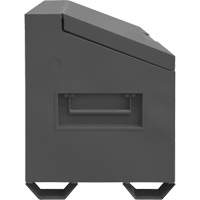 Boîte de rangement &agrave; couvercle inclin&eacute; pour le chantier, 60" x 30" x 39-3/8", Acier, Gris St. Lawrence Industrial & Safety Supply