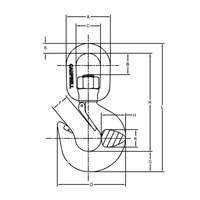Crochet de levage pivotant avec loquet St. Lawrence Industrial & Safety Supply