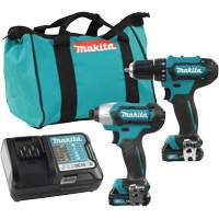 Ensemble de perceuse et tournevis &agrave; chocs sans fils, Lithium-ion, 12 V St. Lawrence Industrial & Safety Supply