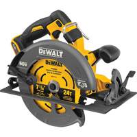 Scie circulaire sans balai Flexvolt Max avec frein &eacute;lectrique (outil seulement), 7-1/4", 60 V St. Lawrence Industrial & Safety Supply