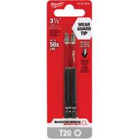 Shockwave Impact Duty Screwdriver Bit, Torx, T-20 Tip, 1/4" Drive Size, 3-1/2" Length St. Lawrence Industrial & Safety Supply